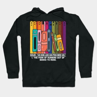 Abibliophobia Definition -  Funny Book Lover Library Hoodie